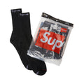 Supreme Hanes Crew Socks Black (4 Pack)