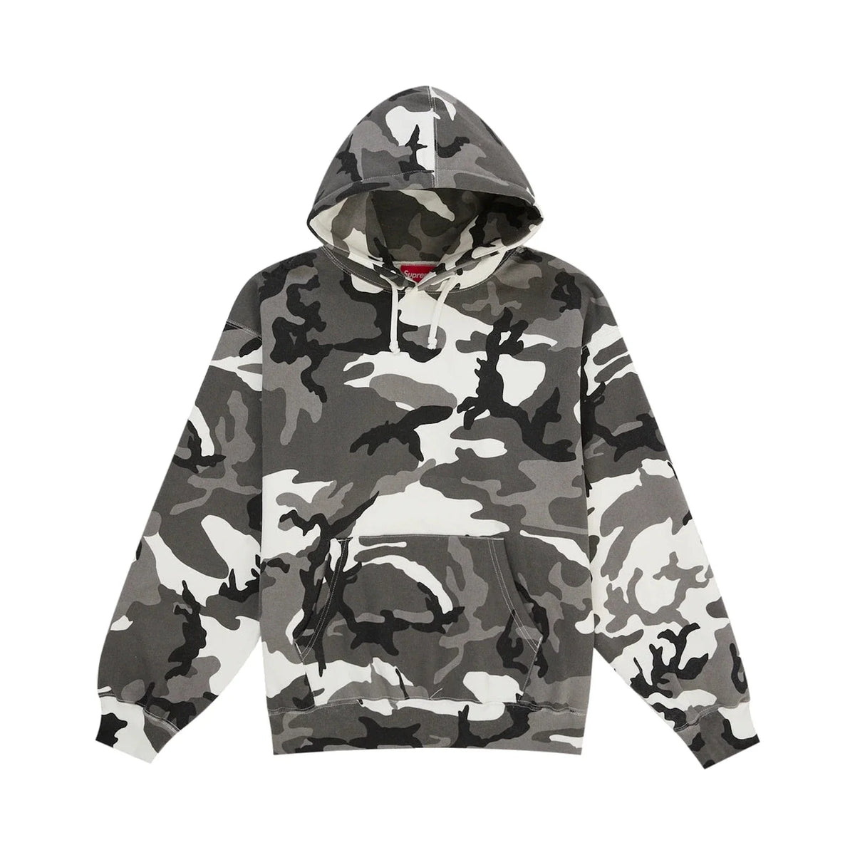 Supreme Satin Applique Hooded Sweatshirt Snow Camo