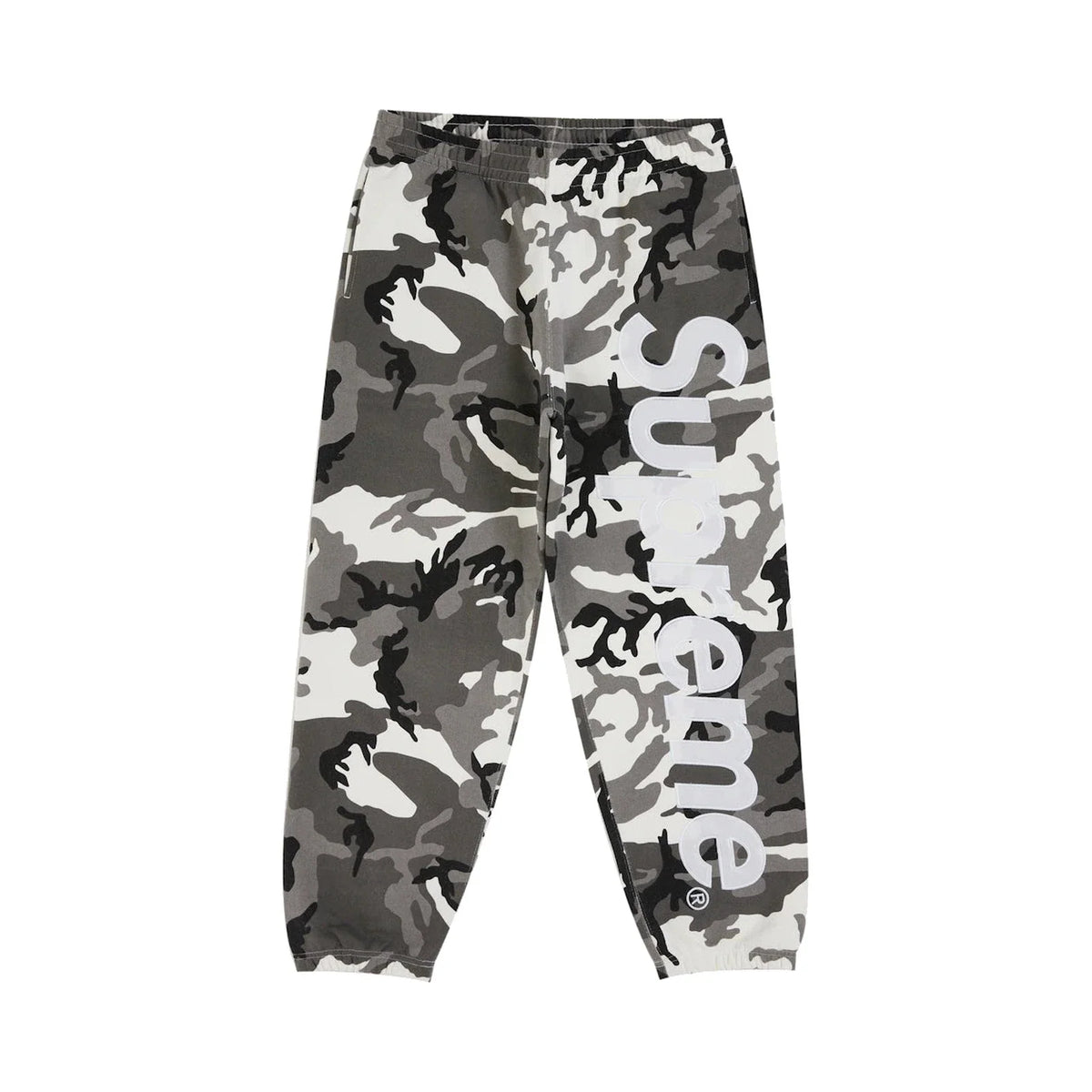 Supreme Satin Applique Sweatpant Snow Camo